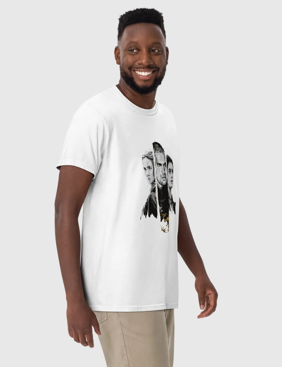 The Witcher Family Men’s Garment-dyed Heavyweight T-shirt [White]