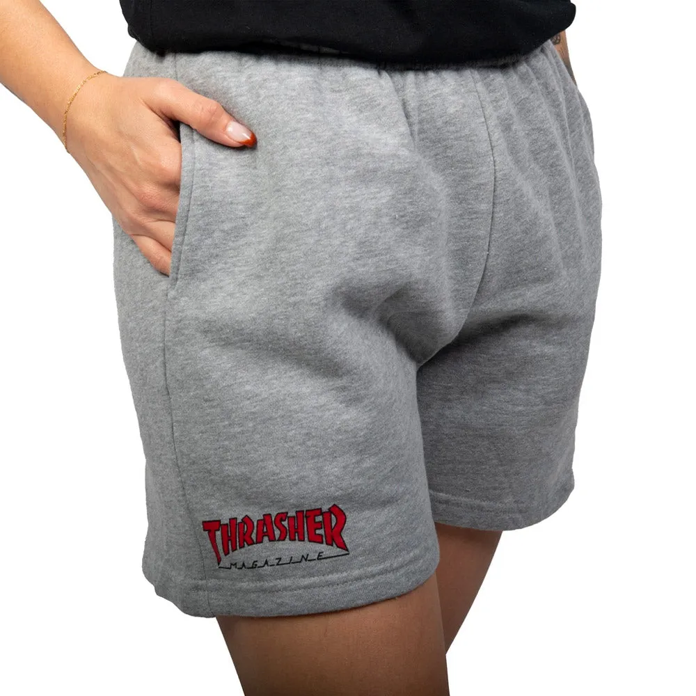 Thrasher - Girls Outlined P.E. Shorts Heather Grey