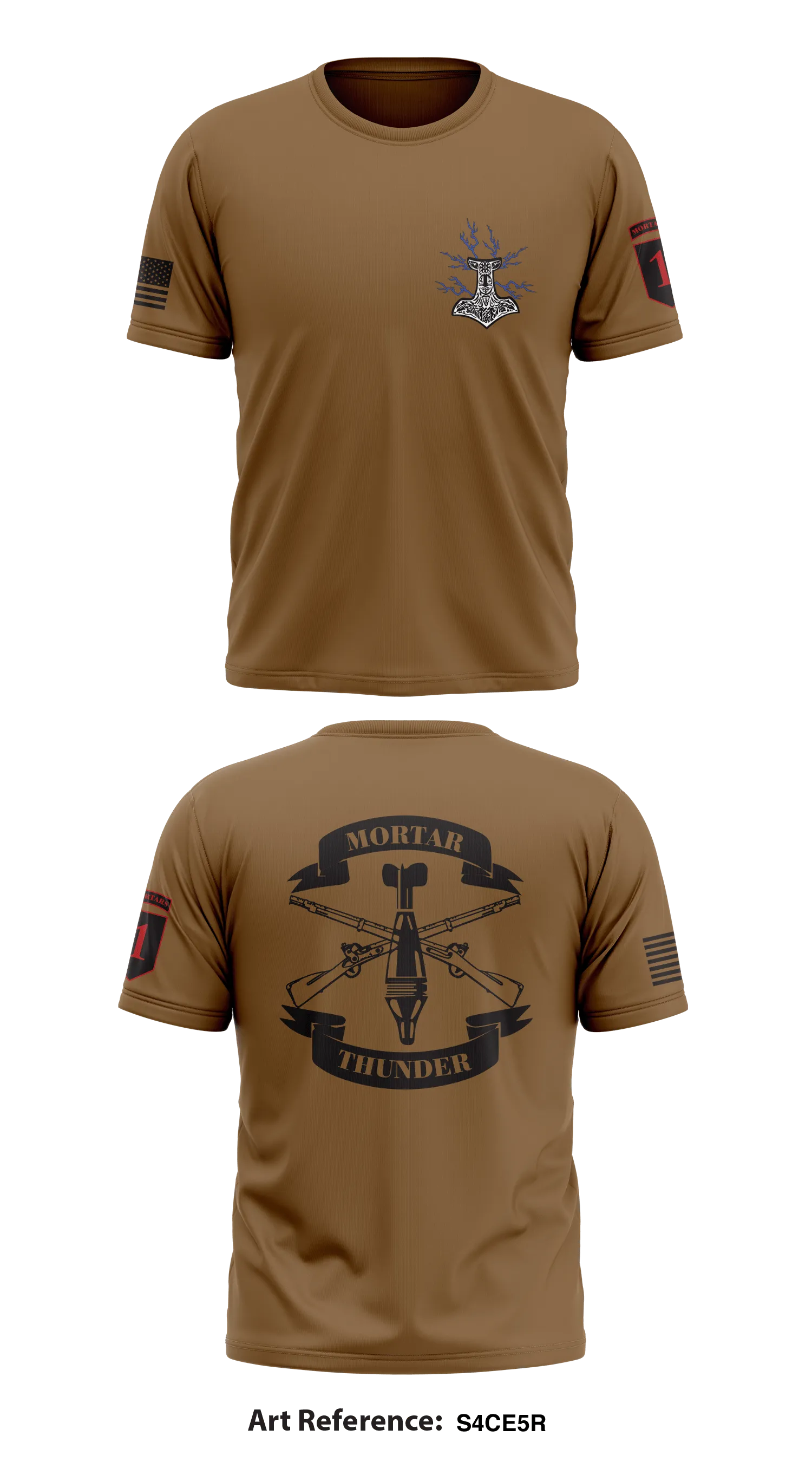 Thunder Platoon Store 1 Core Men's SS Performance Tee - S4Ce5r