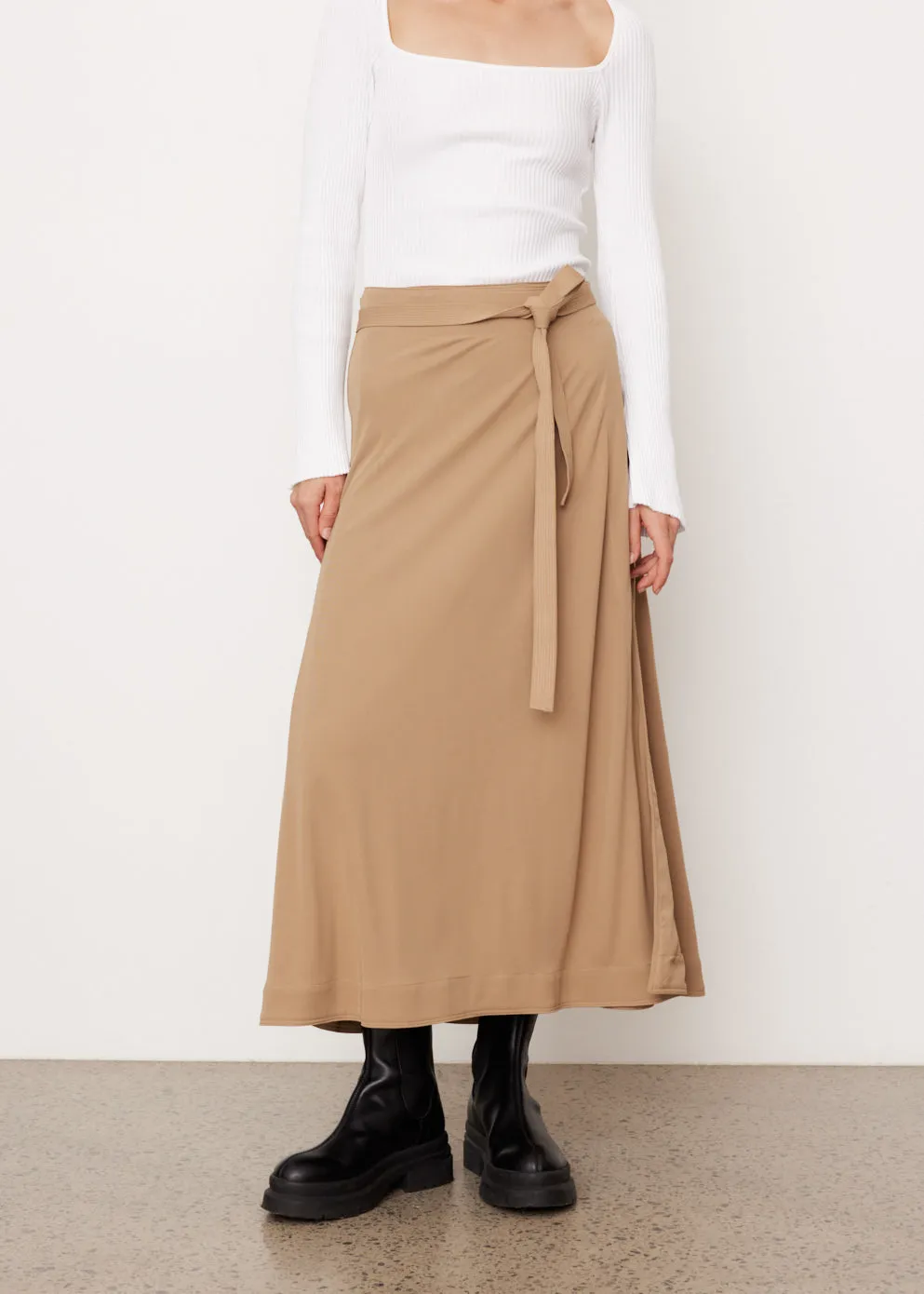 Tie-Waist Wrap Skirt