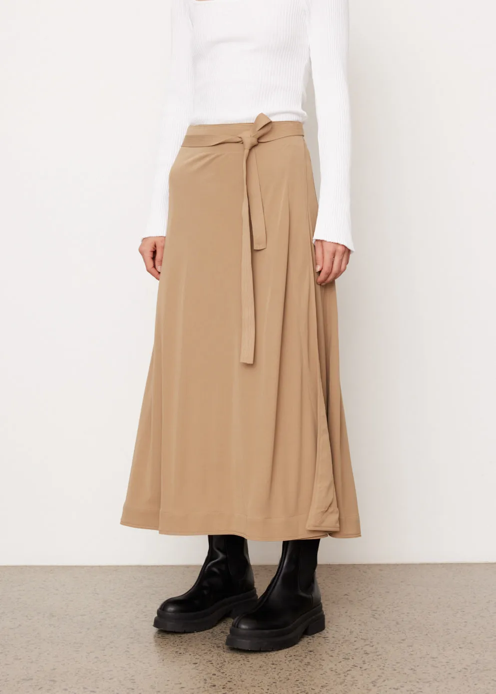 Tie-Waist Wrap Skirt