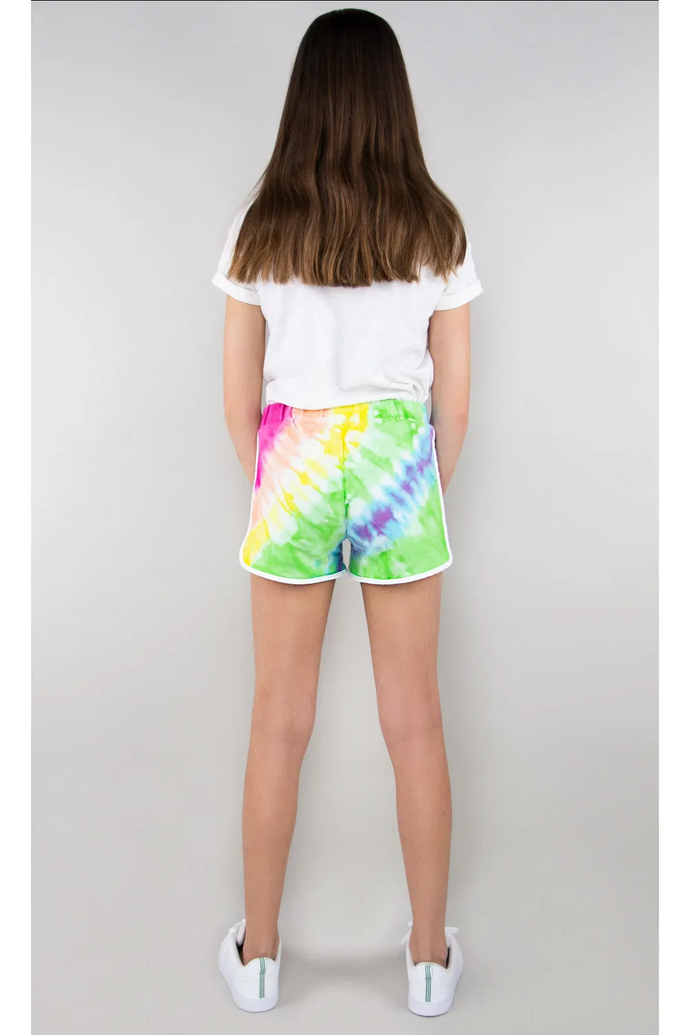 Tractr Girls French Terry Tie-Dye Shorts (7-14)