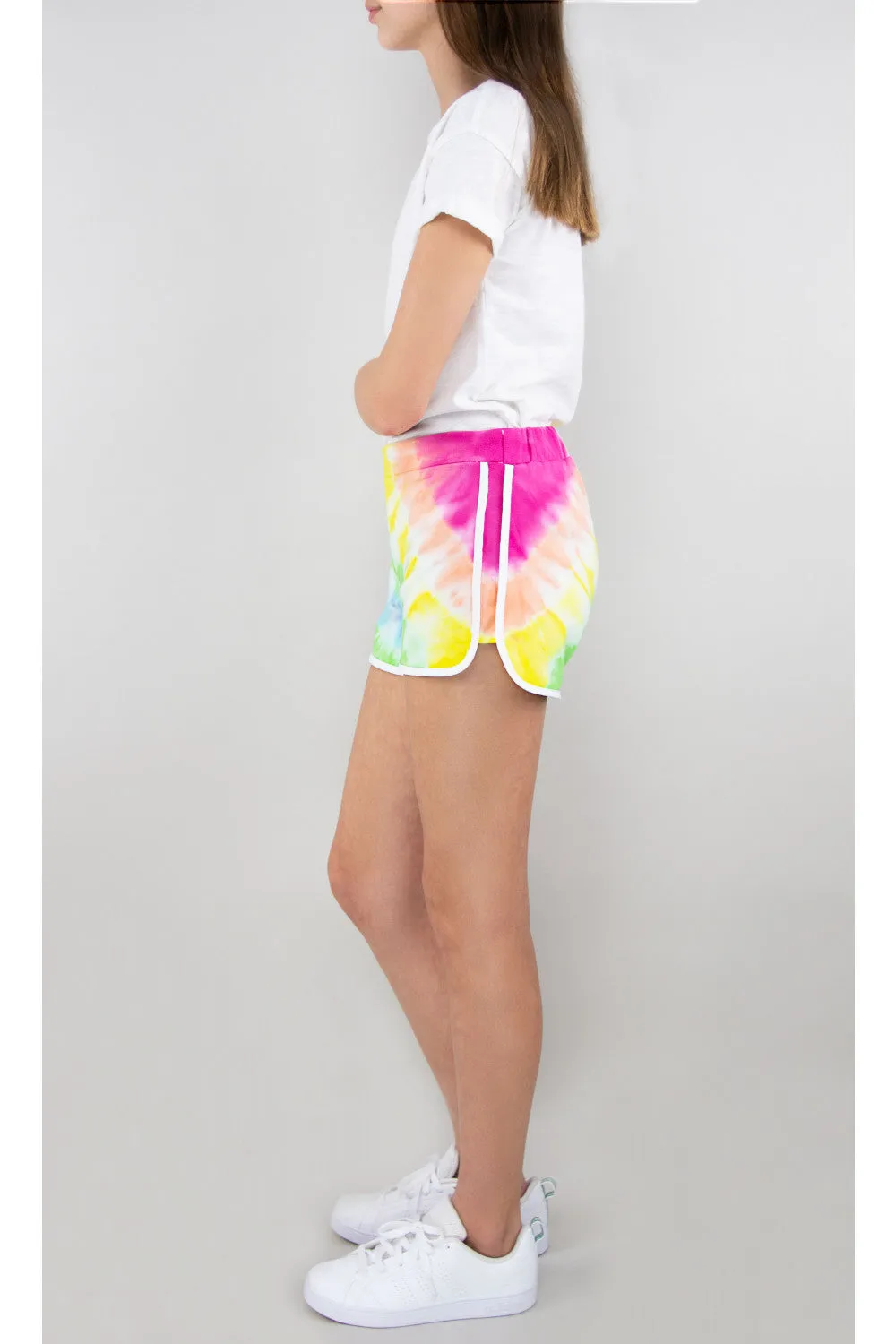 Tractr Girls French Terry Tie-Dye Shorts (7-14)
