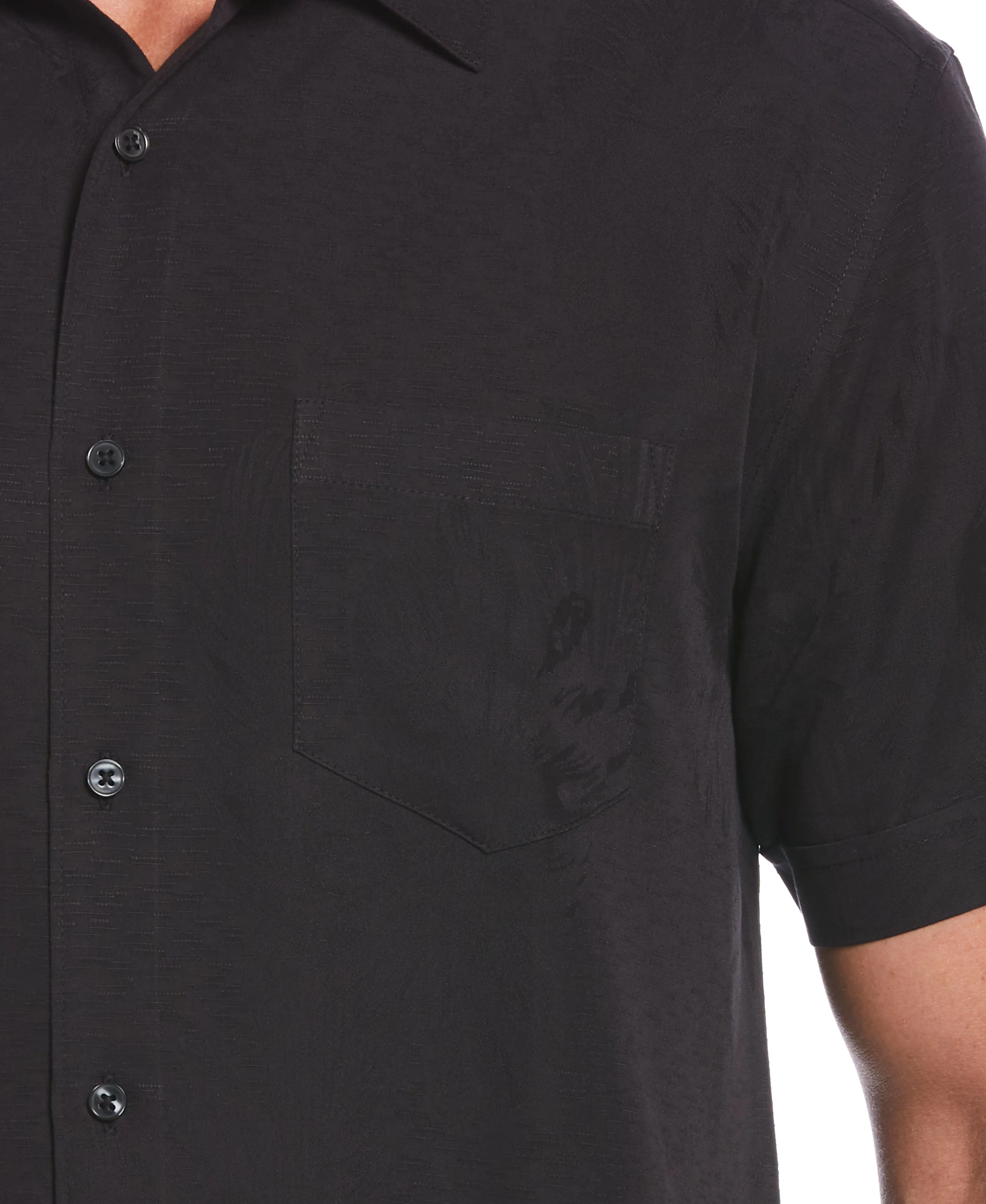 Two-Tone One Pocket Floral Print Shirt
