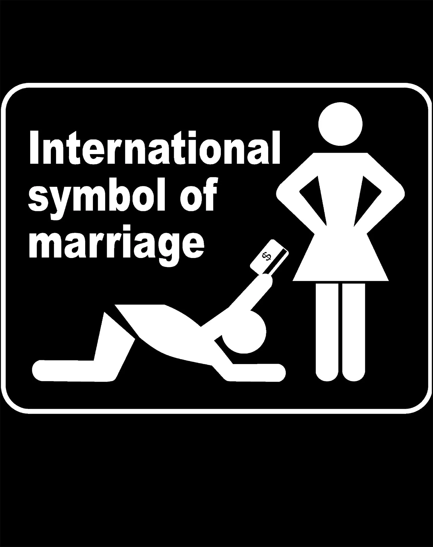 UA Just for Lolz Symbol of Marriage Men's T-shirt (Black)