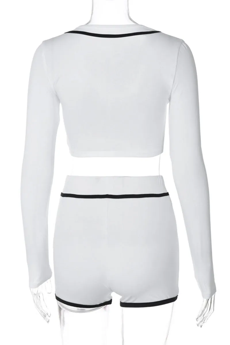 UH0410 Crop Shirt and Shorts Set
