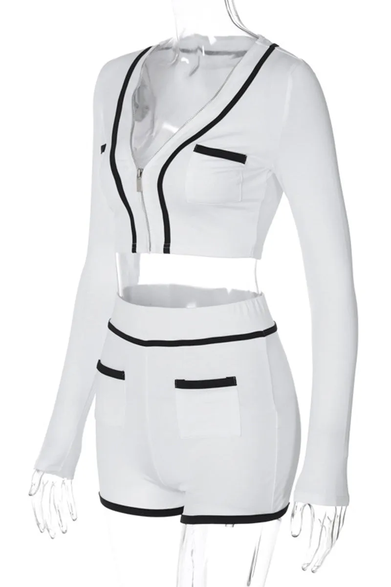 UH0410 Crop Shirt and Shorts Set