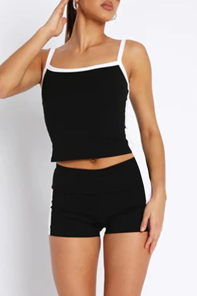 UK0549 Cami Top and Shorts Set