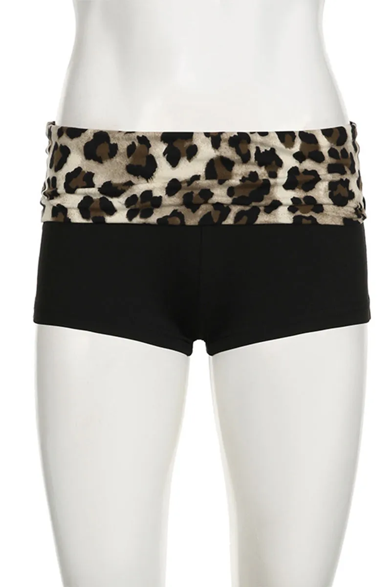 UM0136 Leopard Shirt and Shorts Set
