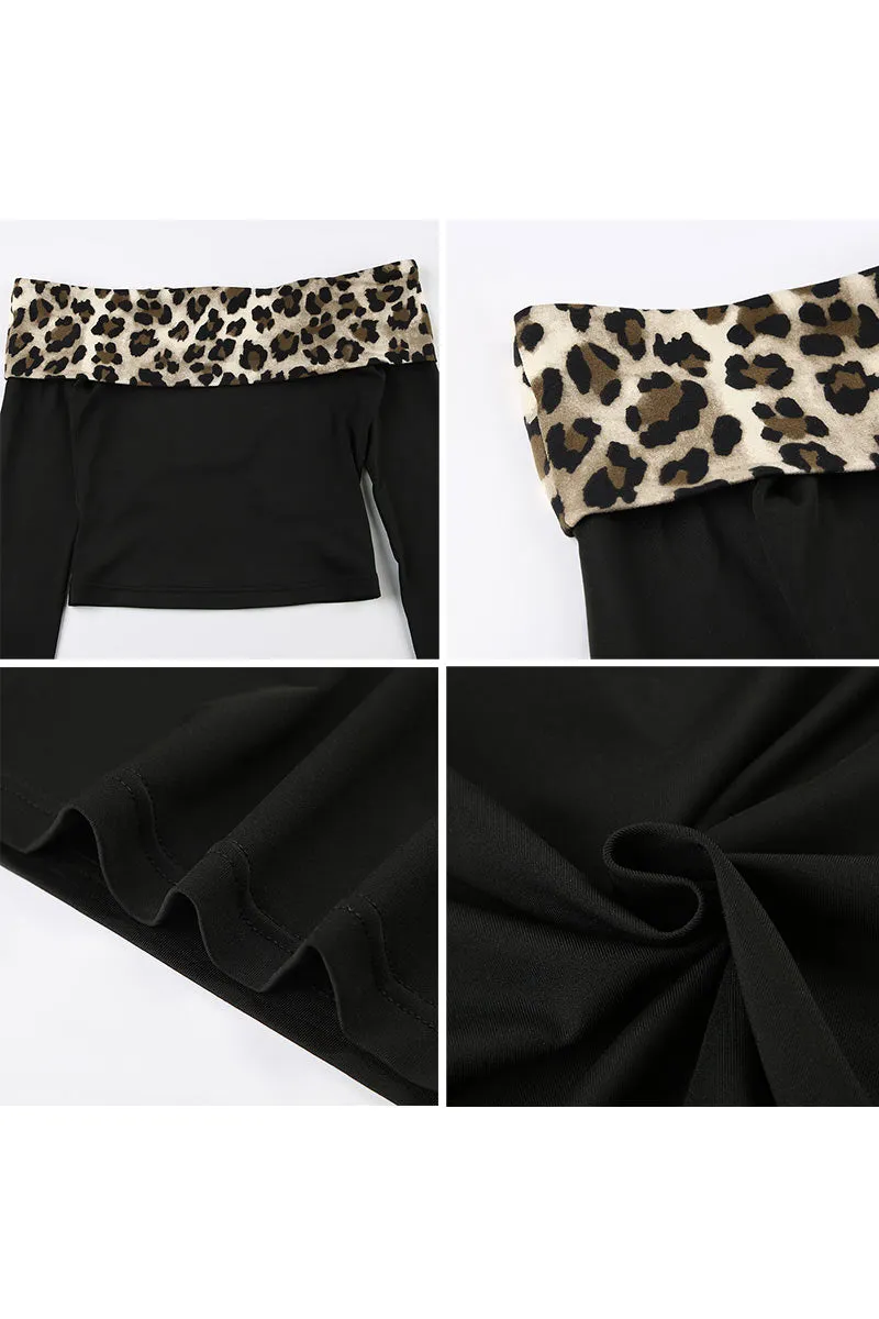 UM0136 Leopard Shirt and Shorts Set