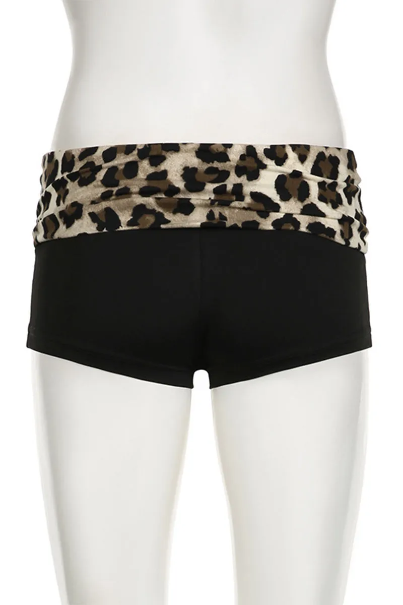 UM0136 Leopard Shirt and Shorts Set