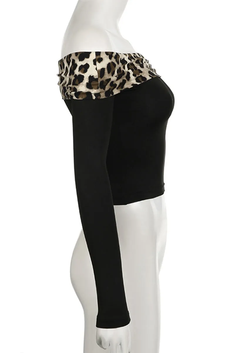UM0136 Leopard Shirt and Shorts Set