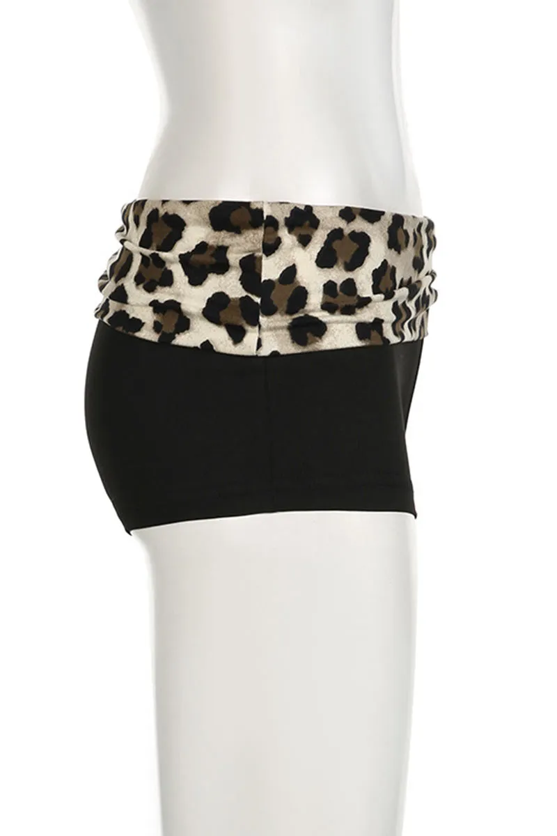 UM0136 Leopard Shirt and Shorts Set