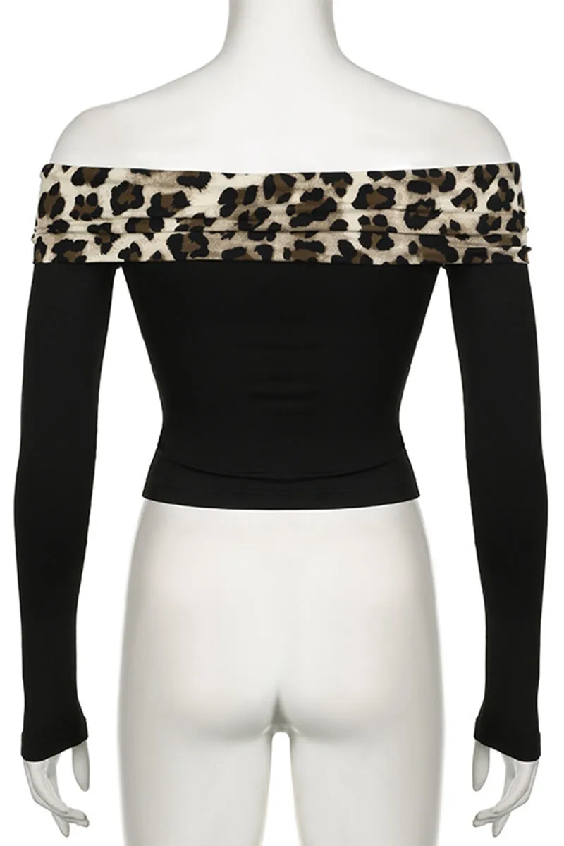 UM0136 Leopard Shirt and Shorts Set
