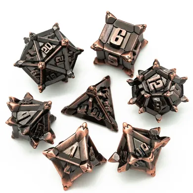 Warrior's Flail: Copper - Metal RPG Dice Set