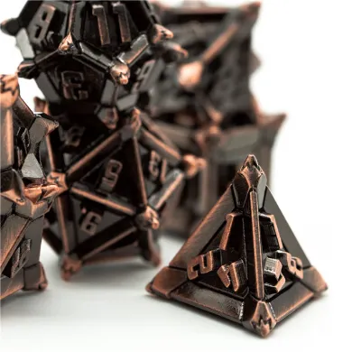Warrior's Flail: Copper - Metal RPG Dice Set