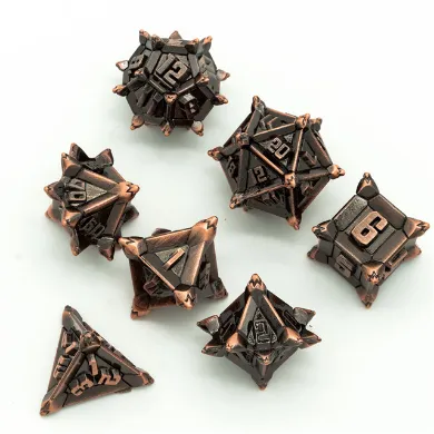 Warrior's Flail: Copper - Metal RPG Dice Set