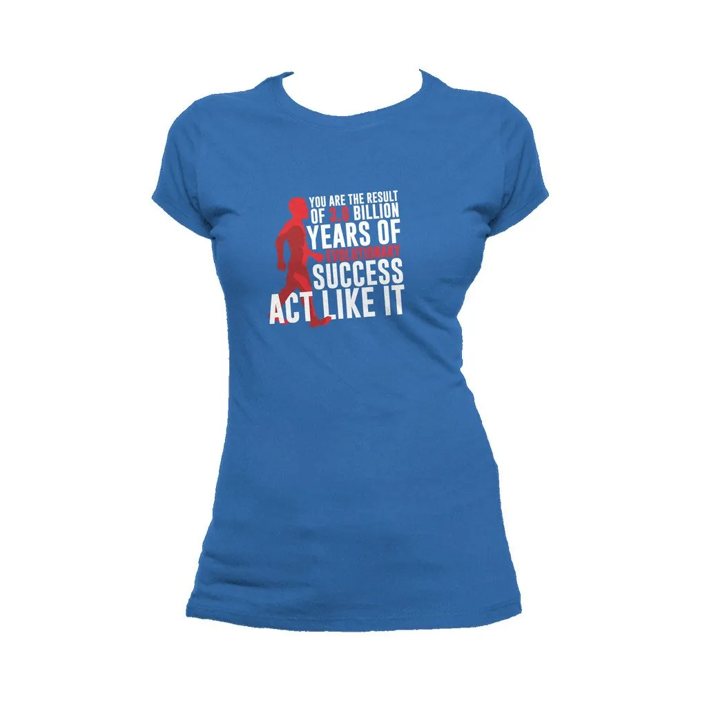 Weird Science Evolutionary Success Official Women's T-shirt (Royal Blue)