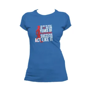 Weird Science Evolutionary Success Official Women's T-shirt (Royal Blue)