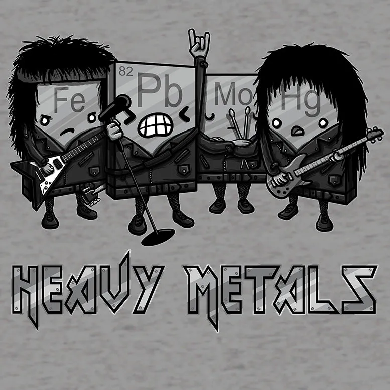 Weird Science Heavy Metals Official Men's T-shirt (Heather Grey)