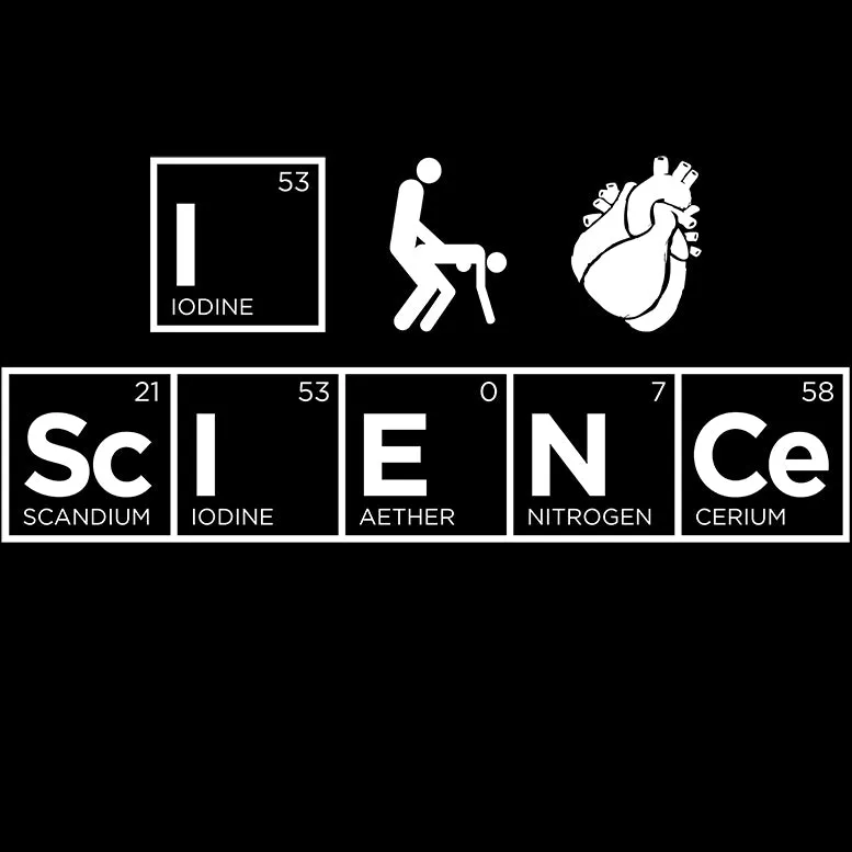 Weird Science I (Stick Figure Anatomical Heart) Science Official Men's T-shirt (Black)