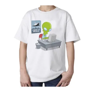 Weird Science I Want To Believe Official Kid's T-shirt (White)