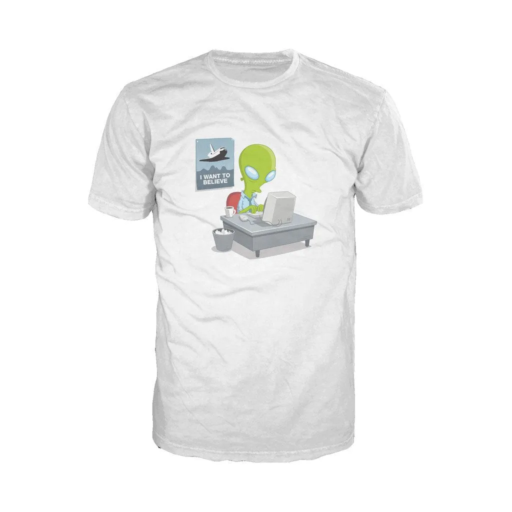 Weird Science I Want To Believe Official Men's T-shirt (White)