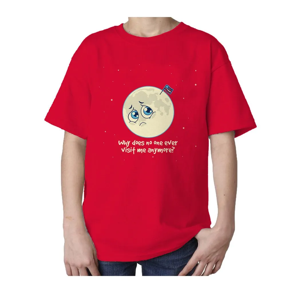 Weird Science Sad Moon Official Kid's T-shirt (Red)