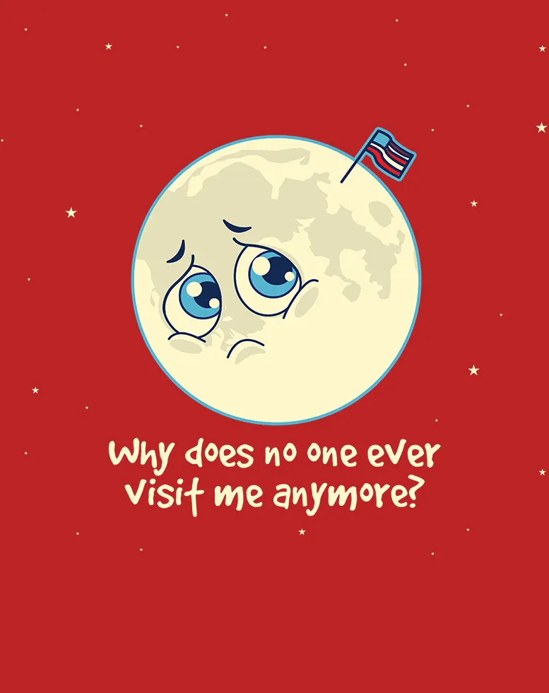 Weird Science Sad Moon Official Kid's T-shirt (Red)