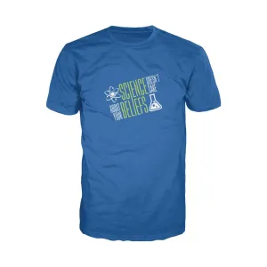 Weird Science Science Doesn't Care Official Men's T-shirt (Royal Blue)