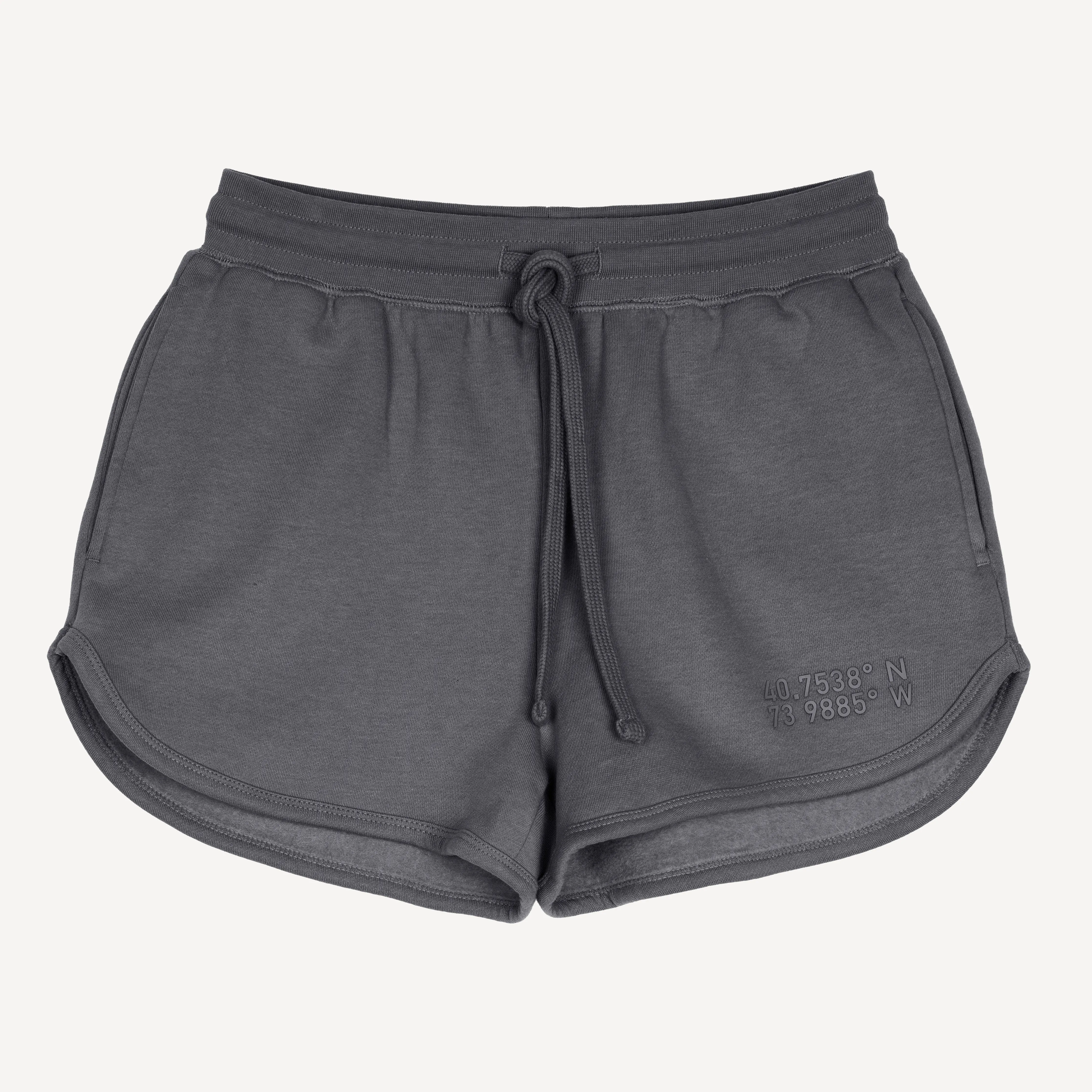 Womens Fleece Dolphin Shorts - Woodland Grey