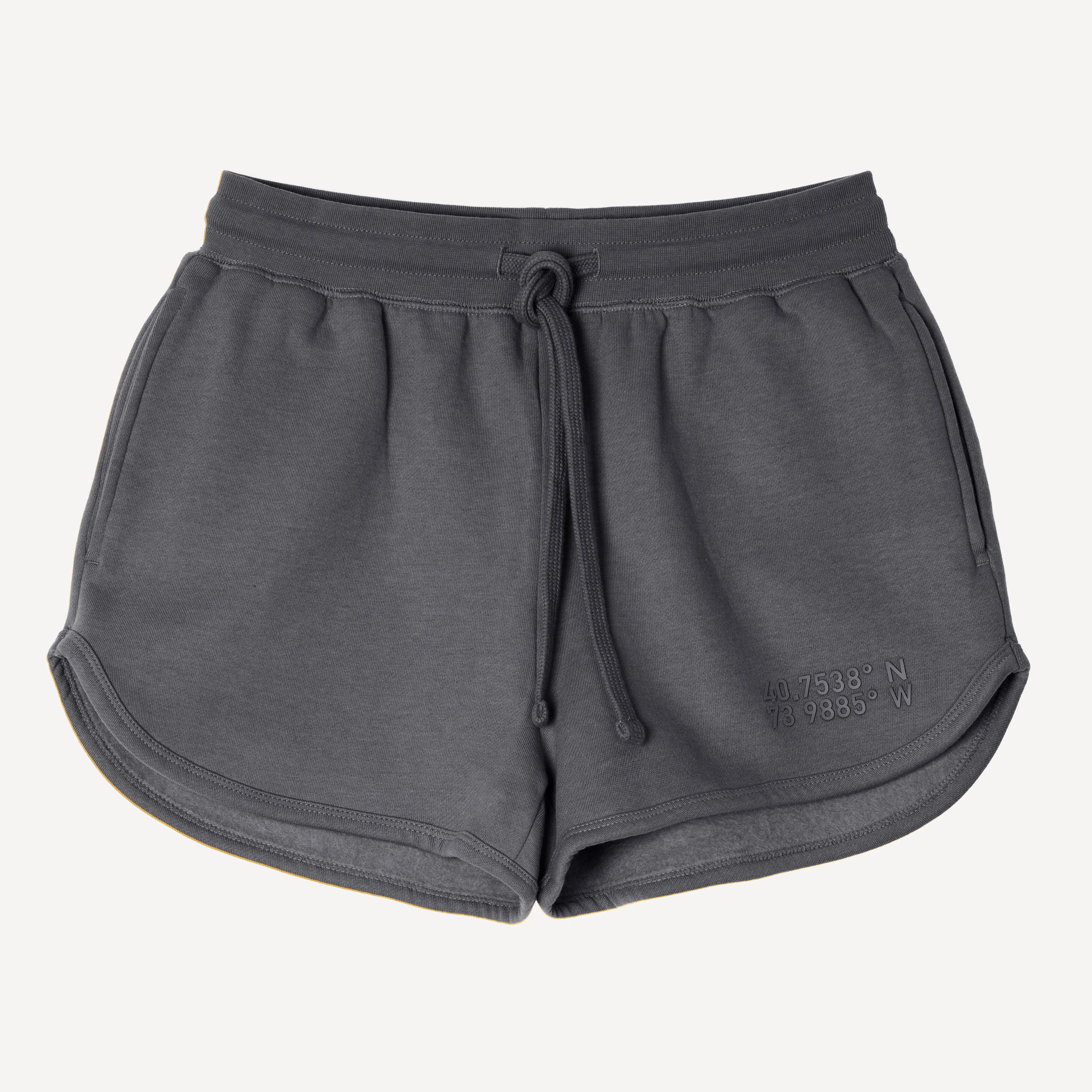 Womens Fleece Dolphin Shorts - Woodland Grey