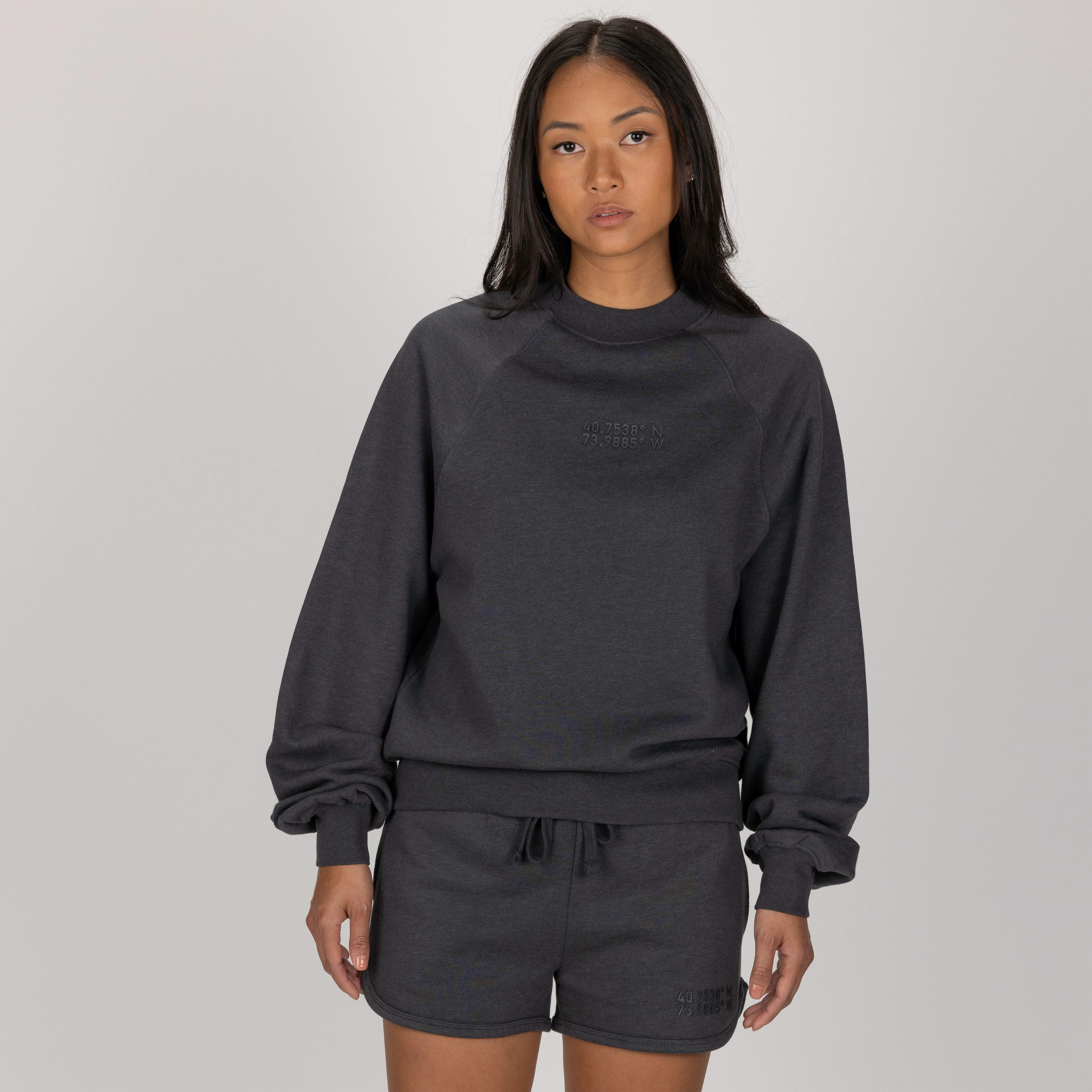 Womens Fleece Dolphin Shorts - Woodland Grey
