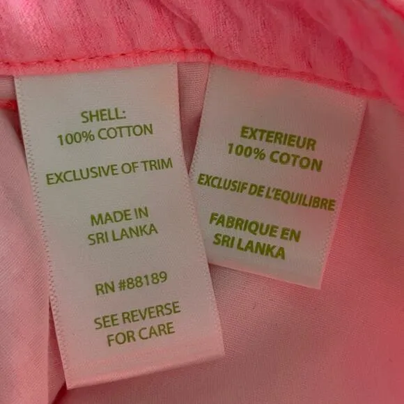 Women's Size 00 Lilly Pulitzer Pink Textured Scalloped The Buttercup Shorts 4&quot;