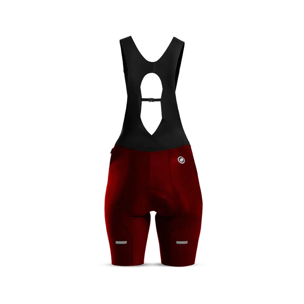 Women's Supremo Pace Bib Shorts (Red)