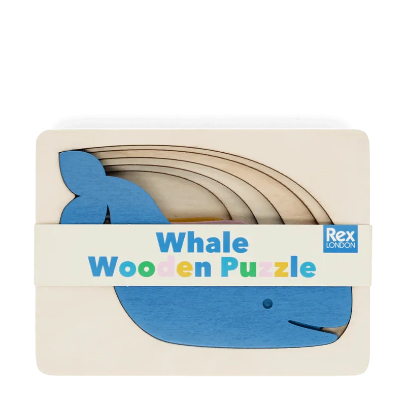 Wooden Layered Puzzle - Whale