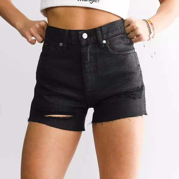 Wrangler X Fender Black Festival Denim Shorts Women's 29
