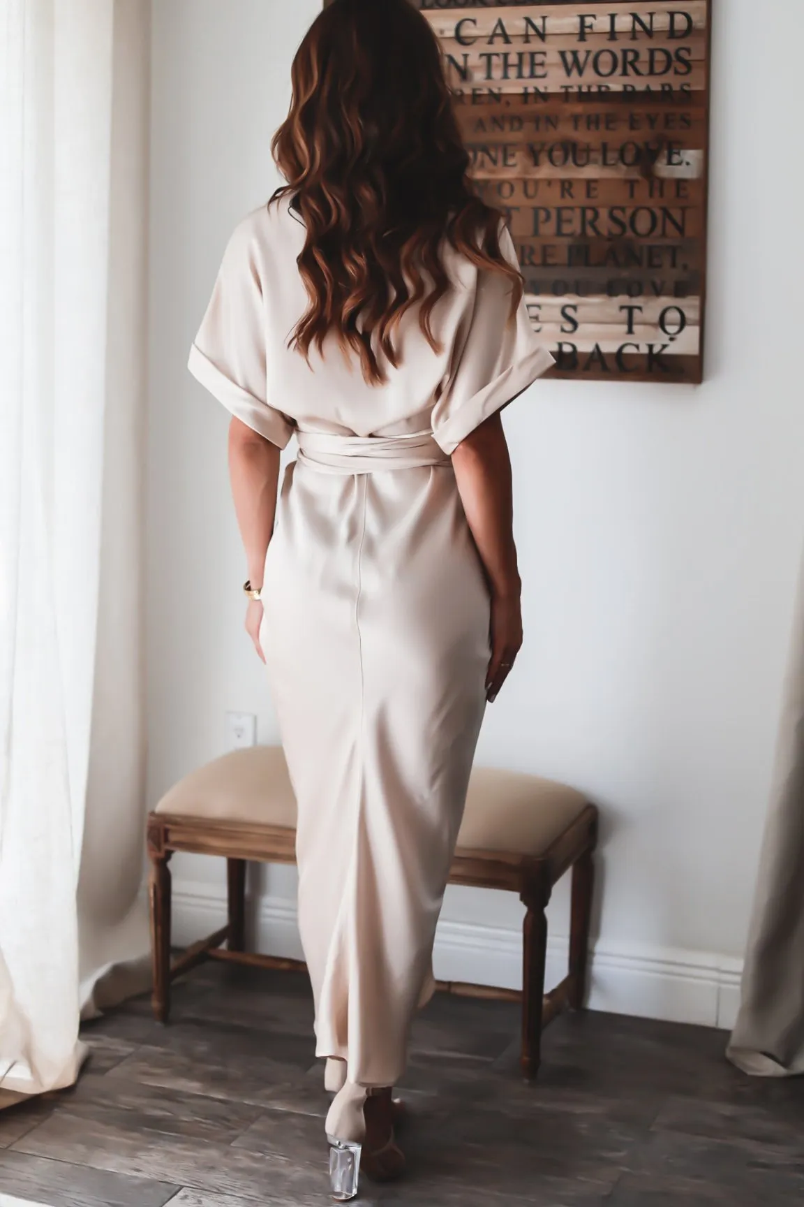 Xanthe | Long dress with button closure
