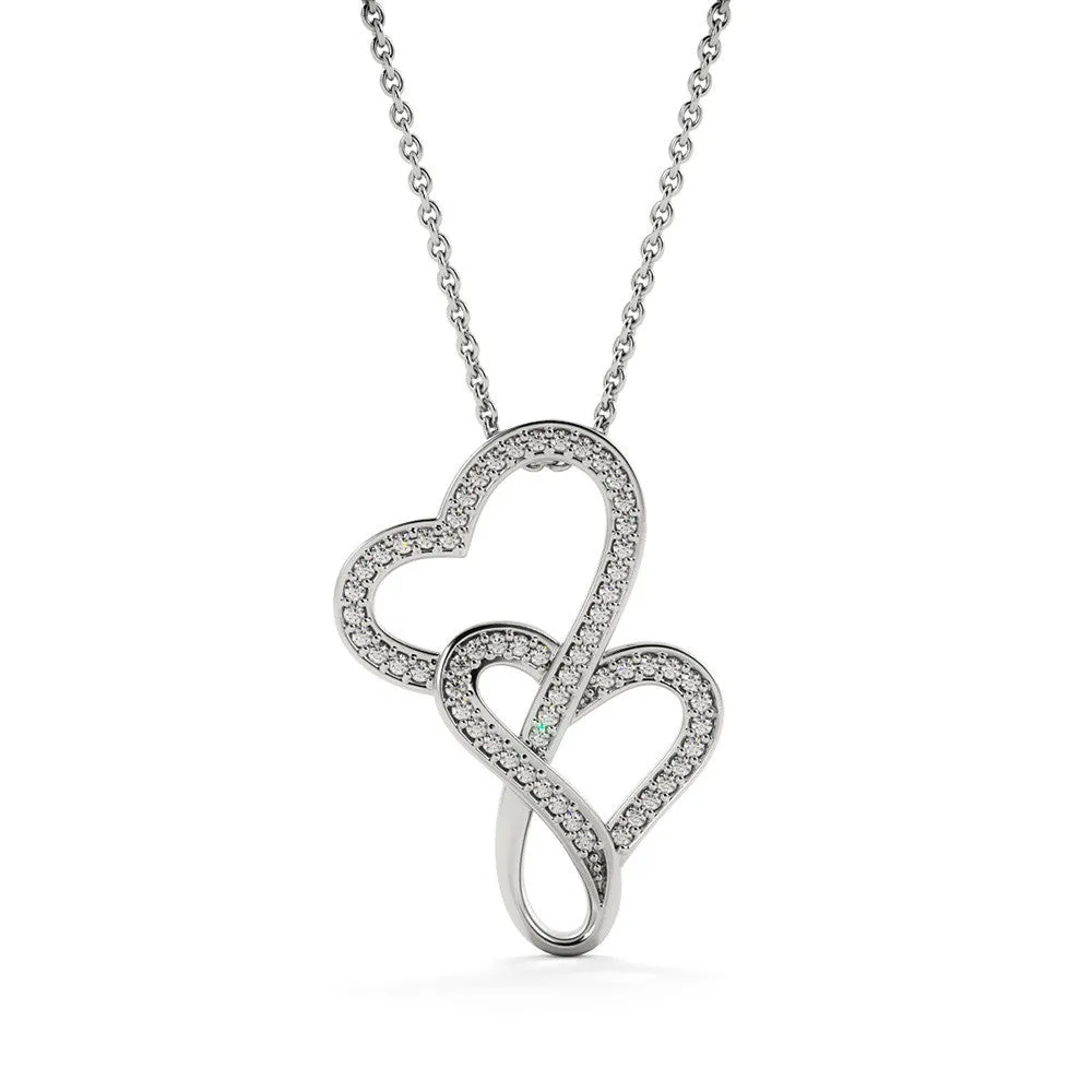 You are capable of amazing things-Double Hearts Necklace for Daughter