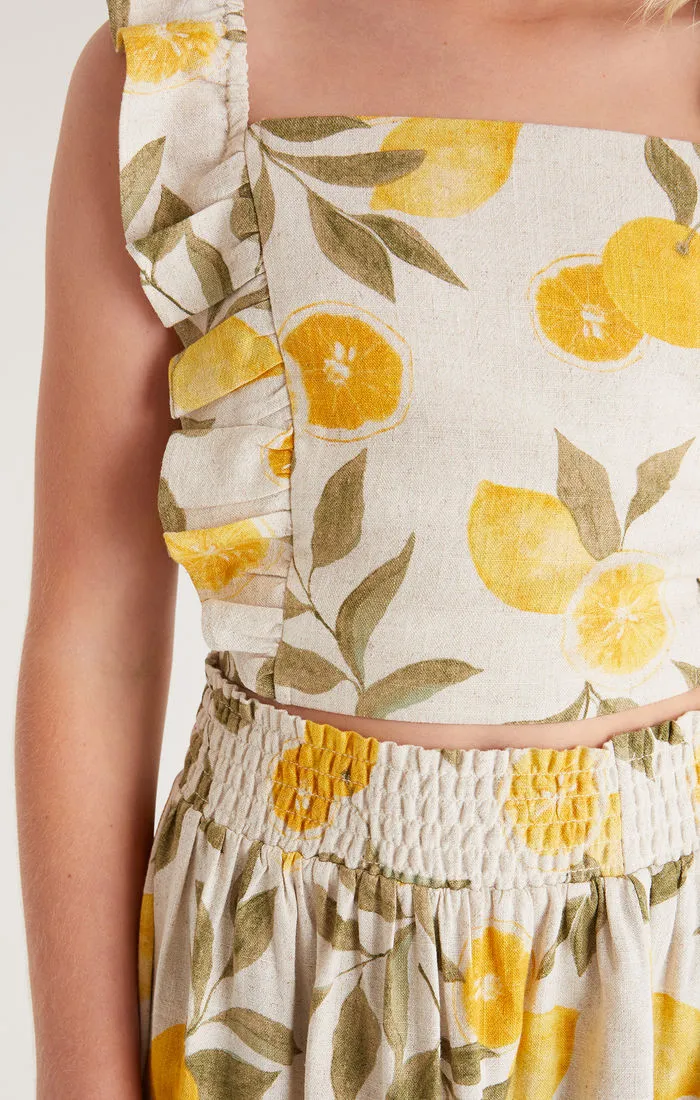 Z Supply Girls Orion Citrus Skirt - Flax