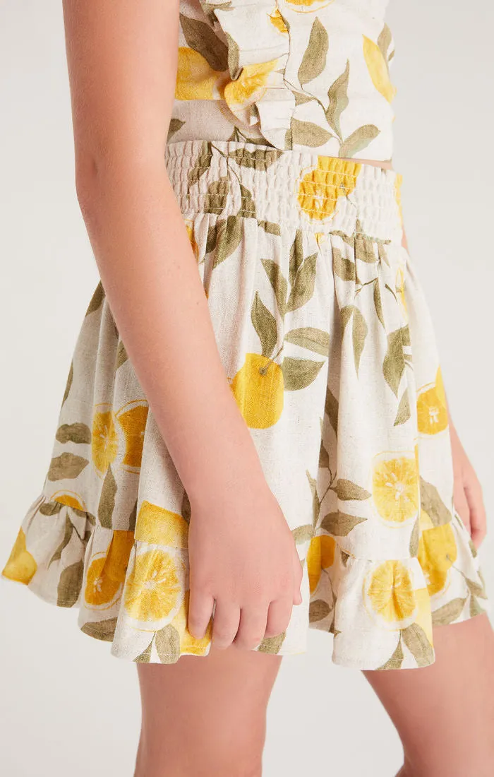 Z Supply Girls Orion Citrus Skirt - Flax