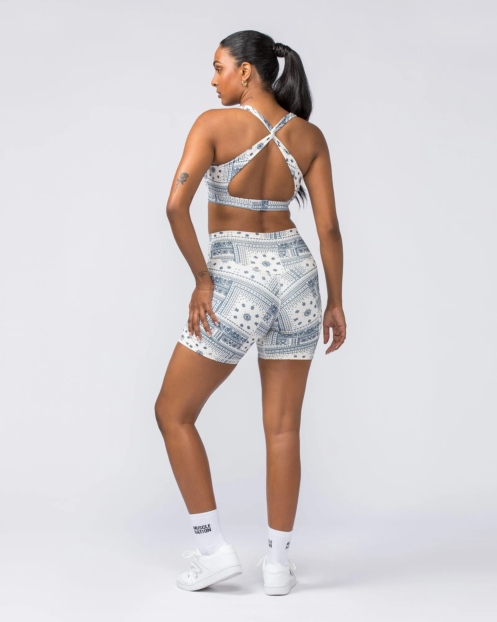 Zero Rise Everyday Bike Shorts - Sahara Paisley Print