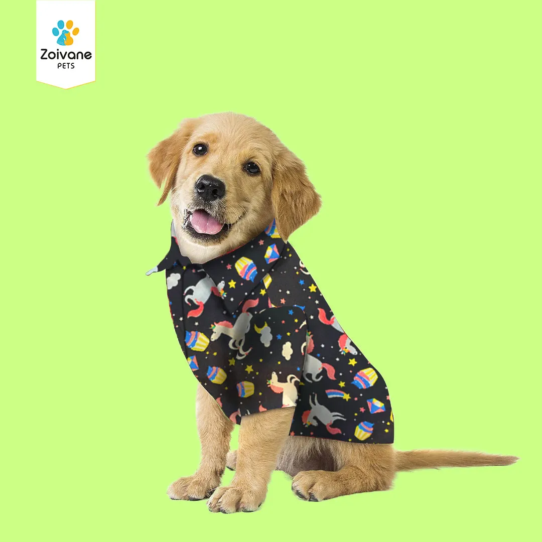 Zoivane Pets Dog Cool Stylish Shirts |Cotton shirts | Comfortable | Suitable for all dog breeds - Size-S Pack of 1